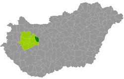 Várpalota District within Hungary and Veszprém County.