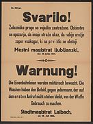 Sans-serif type in both upper- and lower-case on a 1914 poster