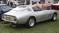 Rear view of 275 GTB Series II (Note the B-pillar and roof smooth connection of steel bodywork)