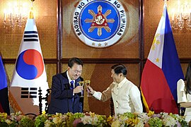 President Bongbong Marcos hosting a state luncheon for South Korean President Yoon Suk Yeol at the Malacañang Palace during the latter's state visit in Manila, October 7, 2024