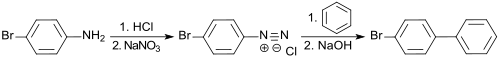 Synthese von 4-BBP nach Gomberg-Bachmann