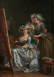 Self-Portrait with Two Pupils, at and by Adélaïde Labille-Guiard