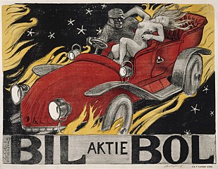 Bil-Bol, Poster for an Automobile Retailer, 1907