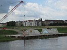 Blick auf die Baustelle von der Elbe aus, Juli 2009