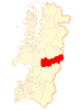 Map of the Chile Chico commune in Aisén Region