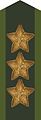 Collar patch m/58 (bronze) on uniform m/58-m/59 (1972–1983)