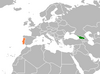 Location map for Georgia (country) and Portugal.