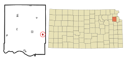 Location within Jefferson County and Kansas