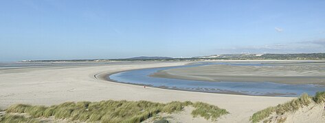 L'estuaire de la Canche à marée basse.