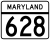 Maryland Route 628 marker