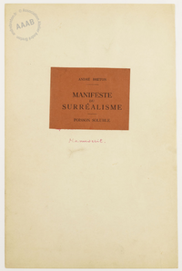 Manifeste du surrealisme couverture