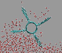 Hélice moléculaire qui propulse des fluides quand elle entre en mouvement, du fait de sa forme spécifique.