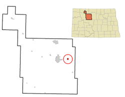 Location of Surrey, North Dakota