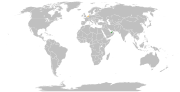 Location map for the Netherlands and the United Arab Emirates.