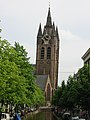 La tour penchée de l'église de Delft.