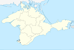 Location of the Autonomous Republic of Crimea (light yellow) in the Crimean Peninsula