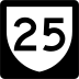 Highway 25 marker