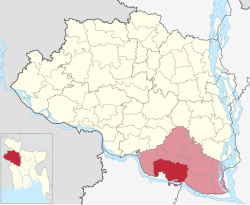 Location of Pabna Sadar