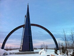 Polar circle monument in Salekhard