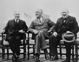 Roosevelt and Churchill in Quebec, with Canadian prime minister William Lyon Mackenzie King
