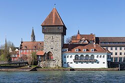 Rheintorturm，康斯坦茨前城牆的一部分，位於康斯坦茨湖