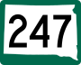 Highway 247 marker