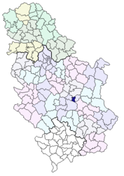 Ćićevac – Mappa