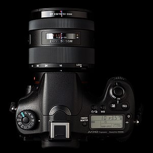 Sony Alpha 77 II, top view, by Colin