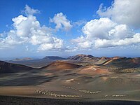 Paisaje en el parque nacional de Timanfaya.