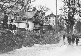 Villa Ekefrid och Gröndalsvägen 1908.