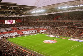 Interior del Estadio de Wembley, sede de la selección de fútbol de Inglaterra.
