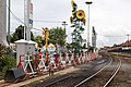 A sliding gate level crossing, now only intended for pedestrians