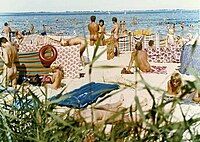 East German nude beach at the Bay of Wismar, 1984