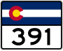 State Highway 391 marker