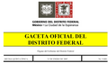 Versión del escudo de armas del Distrito Federal usada en 2005, durante el gobierno de Andrés Manuel López Obrador en un ejemplar de la Gaceta Oficial del Gobierno del Distrito Federal. Nótese la estilización de la segunda foja del Códice Mendoza.