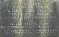 The inscription on the grave of Ellen and William Cuffe