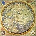 نقشه جهان فرامارو (۱۴۵۹)روی چوب در دو متر نگار شده‌است.