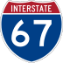 Interstate 67 marker