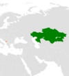 Location map for Kazakhstan and Montenegro.