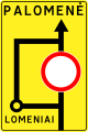 Layout of detour or bypass route (Lithuania)
