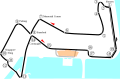Revised circuit with new straight between turns 15–16 (2023)
