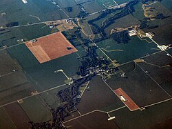 Milford from the air, looking northeast