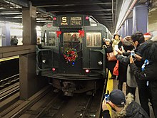 Holiday Nostalgia Train at Second Avenue station in December 2016