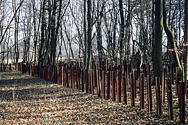 Réseau de rails antichars.