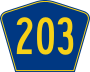 Highway 203 marker