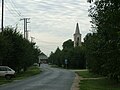 Blick auf die römisch-katholische Kirche Szentháromság