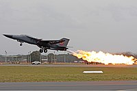 A8-126 performing the final F-111C "dump and burn" at an airshow in September 2010