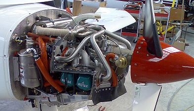 Exhaust system for a Rotax 912s airplane engine