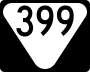 State Route 399 marker