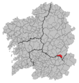 Mapa coa localización de Ribas de Sil